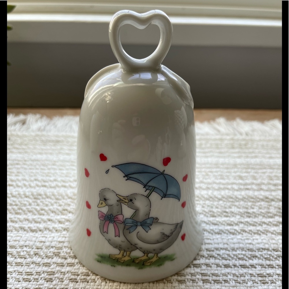 Vintage ceramic goose bell
